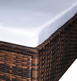 VidaXL 6-delige Loungeset met kussens poly rattan bruin