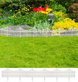 VidaXL Witte tuinafscheiding 17 stuks/10 meter