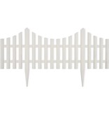 VidaXL Witte tuinafscheiding 17 stuks/10 meter