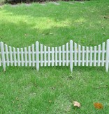 VidaXL Witte tuinafscheiding 17 stuks/10 meter