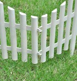 VidaXL Witte tuinafscheiding 17 stuks/10 meter