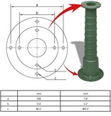 vidaXL Gietijzeren standaard voor tuin/hand waterpomp