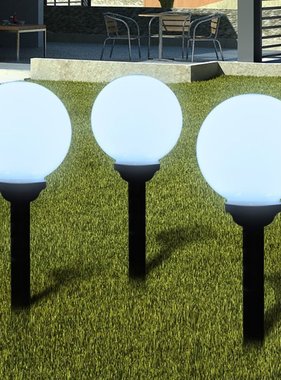 vidaXL Buitenverlichting op zonne-energie (balvormig) LED 20 cm (3 st)