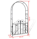 vidaXL Rozenboog met hekjes 230 cm
