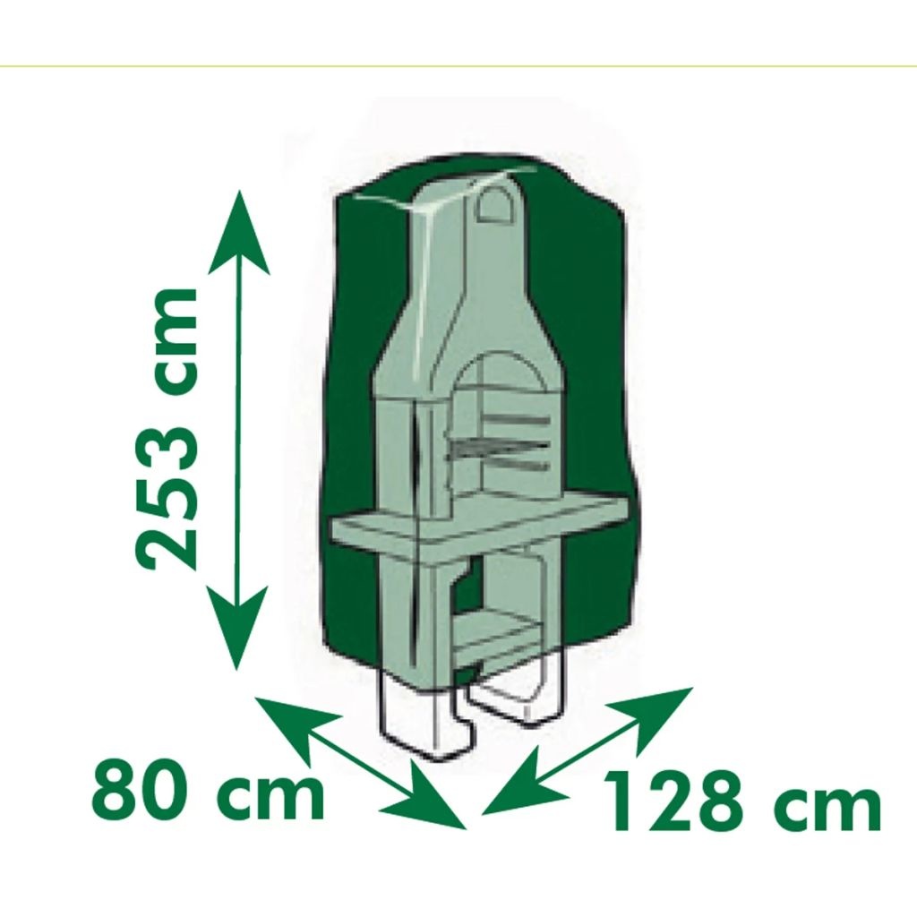 vidaXL Beschermhoes voor stenen barbecues 253x128x80 cm