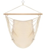 vidaXL Hangstoel creme wit (large)