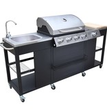 vidaXL Buitenkeuken met barbecue Montana 4 branders