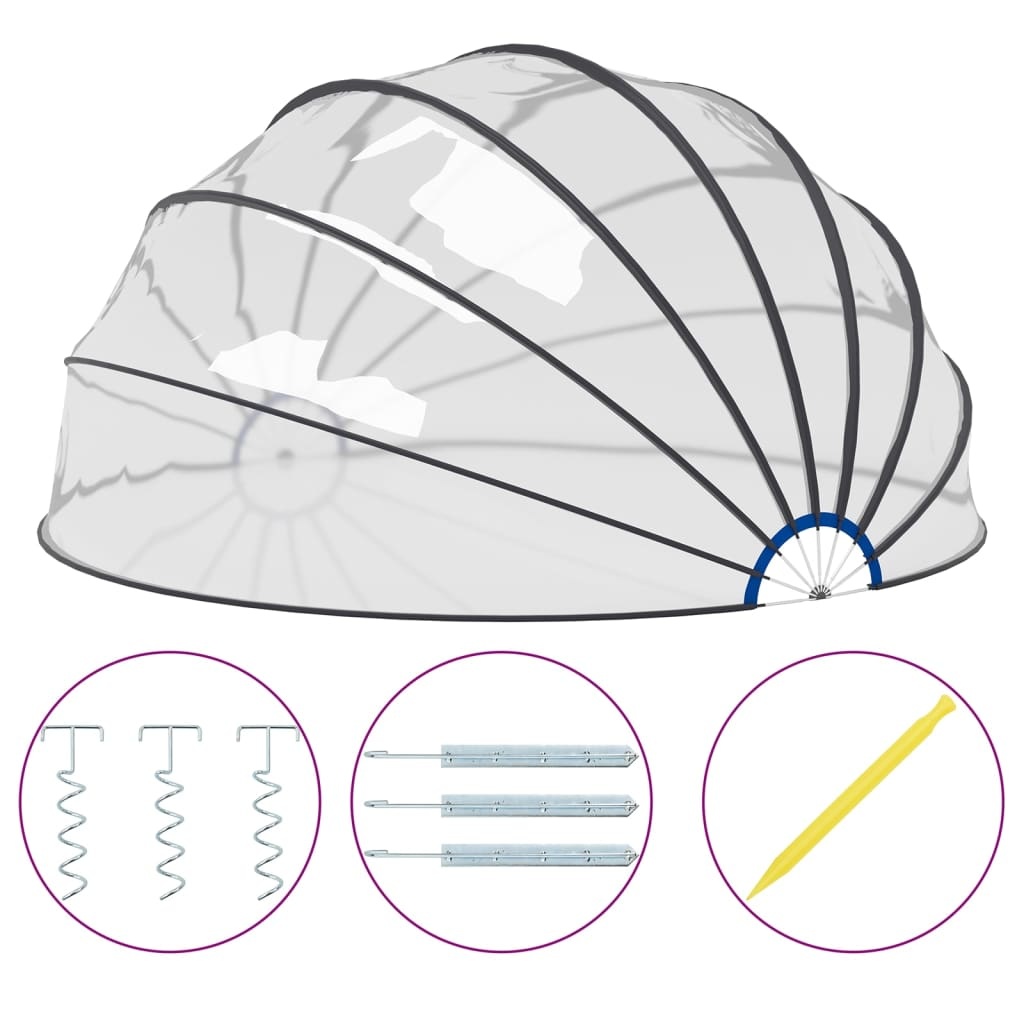 vidaXL Zwembadkoepel 500x250 cm