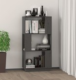 vidaXL Boekenkast/kamerscherm 51x25x101 cm massief grenenhout grijs