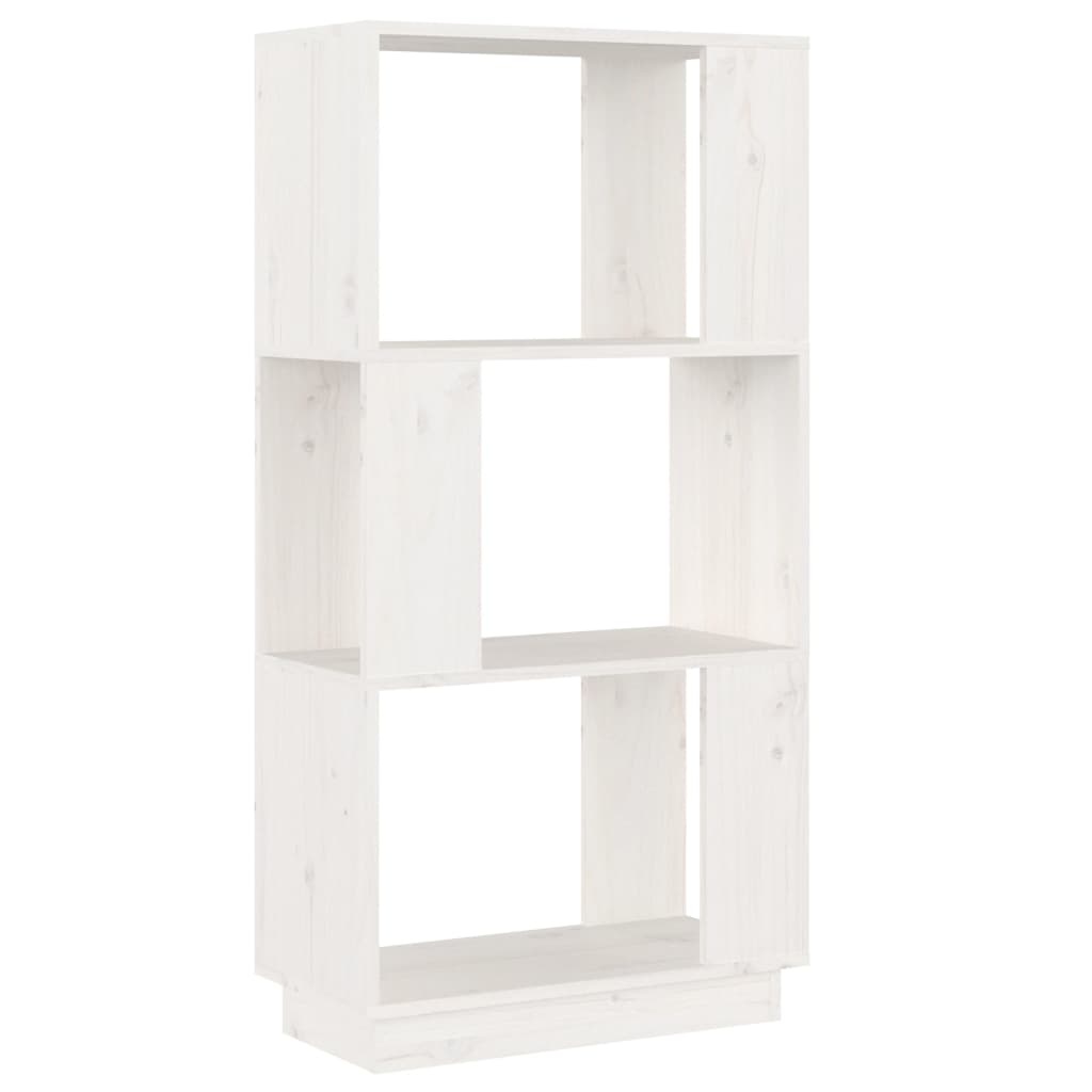 vidaXL Boekenkast/kamerscherm 51x25x101 cm massief grenenhout wit