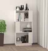 vidaXL Boekenkast/kamerscherm 51x25x101 cm massief grenenhout wit