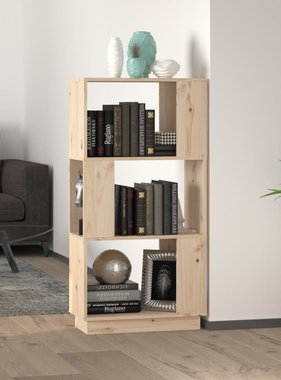 vidaXL Boekenkast/kamerscherm 51x25x101 cm massief grenenhout