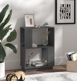 vidaXL Boekenkast/kamerscherm 51x25x70 cm massief grenenhout grijs