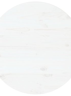 vidaXL Tafelblad Ø80x2,5 cm massief grenenhout wit