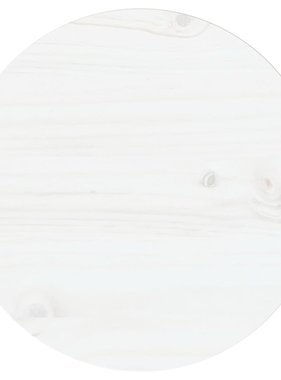 vidaXL Tafelblad Ø30x2,5 cm massief grenenhout wit