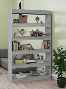 vidaXL Boekenkast/kamerscherm 100x30x166 cm grijs sonoma eikenkleurig