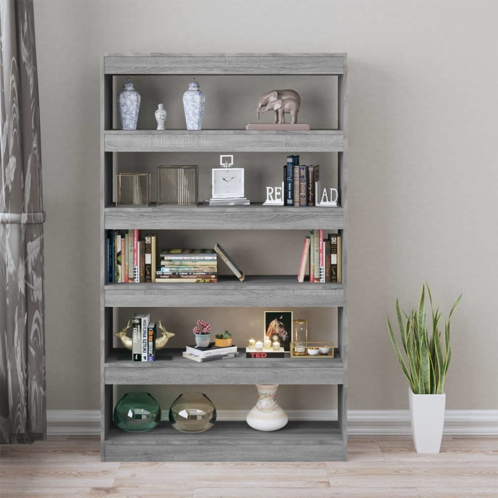 vidaXL Boekenkast/kamerscherm 100x30x166 cm grijs sonoma eikenkleurig