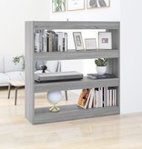 vidaXL Boekenkast/kamerscherm 100x30x103 cm grijs sonoma eikenkleurig