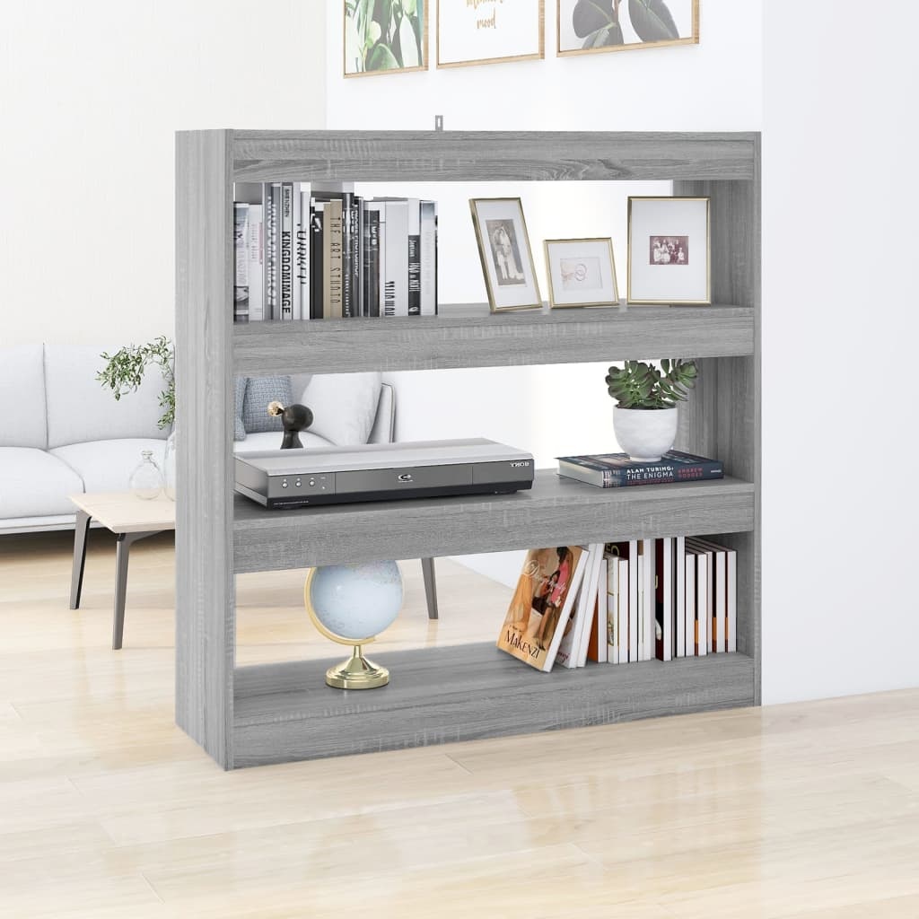 vidaXL Boekenkast/kamerscherm 100x30x103 cm grijs sonoma eikenkleurig