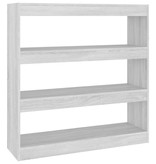 vidaXL Boekenkast/kamerscherm 100x30x103 cm grijs sonoma eikenkleurig