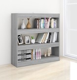 vidaXL Boekenkast/kamerscherm 100x30x103 cm grijs sonoma eikenkleurig