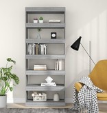 vidaXL Boekenkast/kamerscherm 80x30x198 cm spaanplaat grijs sonoma