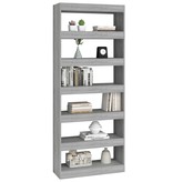 vidaXL Boekenkast/kamerscherm 80x30x198 cm spaanplaat grijs sonoma