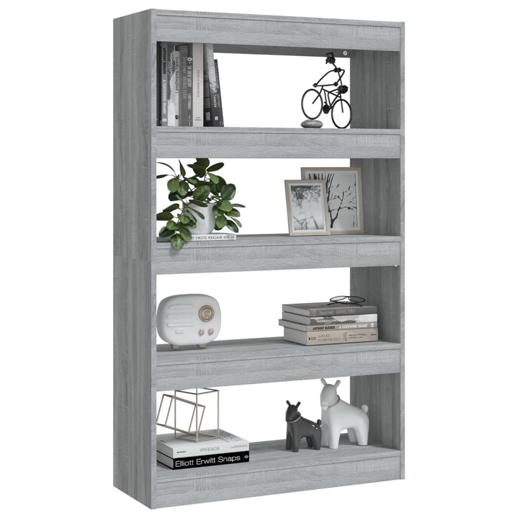 vidaXL Boekenkast/kamerscherm 80x30x135 cm spaanplaat grijs sonoma