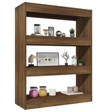 vidaXL Boekenkast/kamerscherm 80x30x103 cm bewerkt hout bruineiken