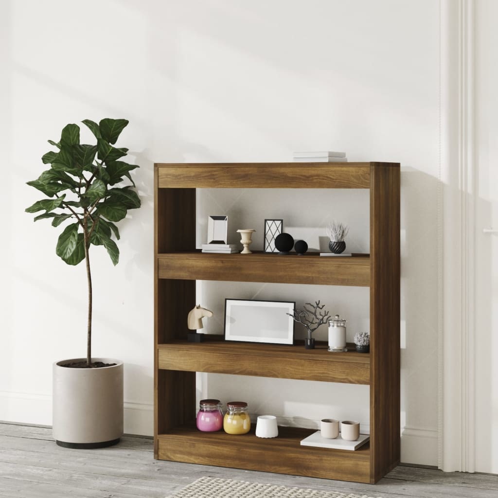 vidaXL Boekenkast/kamerscherm 80x30x103 cm bewerkt hout bruineiken