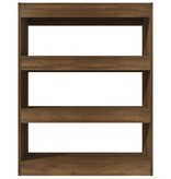 vidaXL Boekenkast/kamerscherm 80x30x103 cm bewerkt hout bruineiken