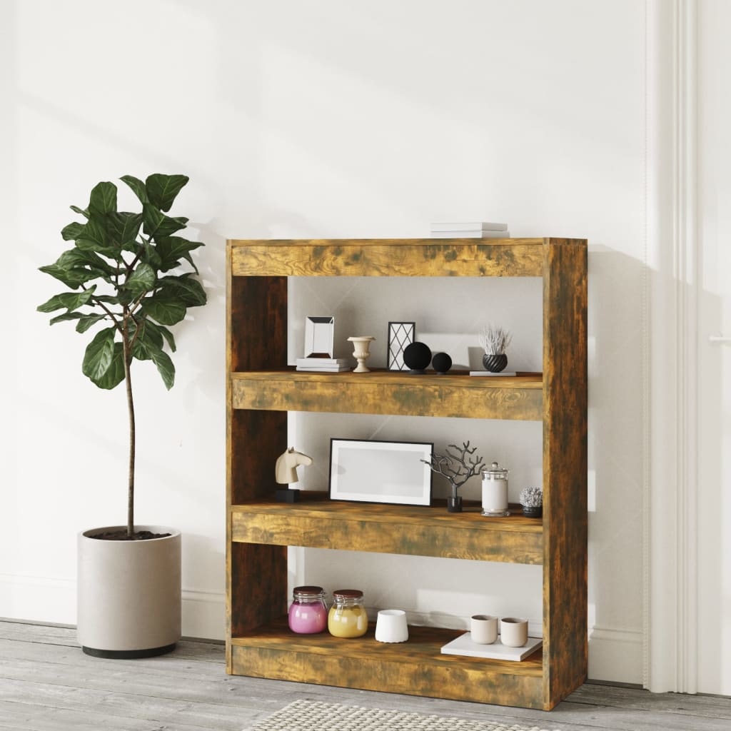 vidaXL Boekenkast/kamerscherm 80x30x103 cm bewerkt hout sonoma eiken