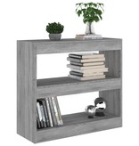 vidaXL Boekenkast/kamerscherm 80x30x72 cm grijs sonoma eikenkleurig