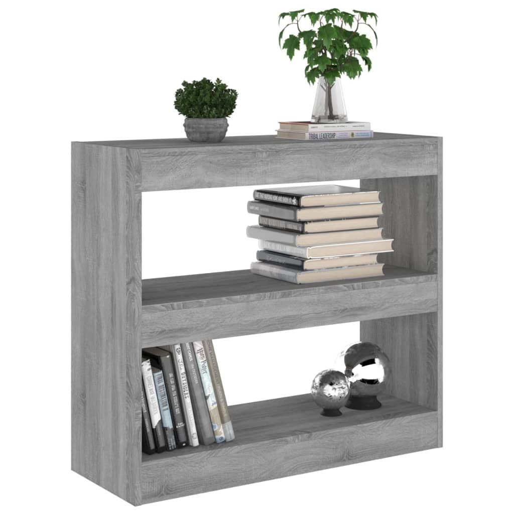 vidaXL Boekenkast/kamerscherm 80x30x72 cm grijs sonoma eikenkleurig