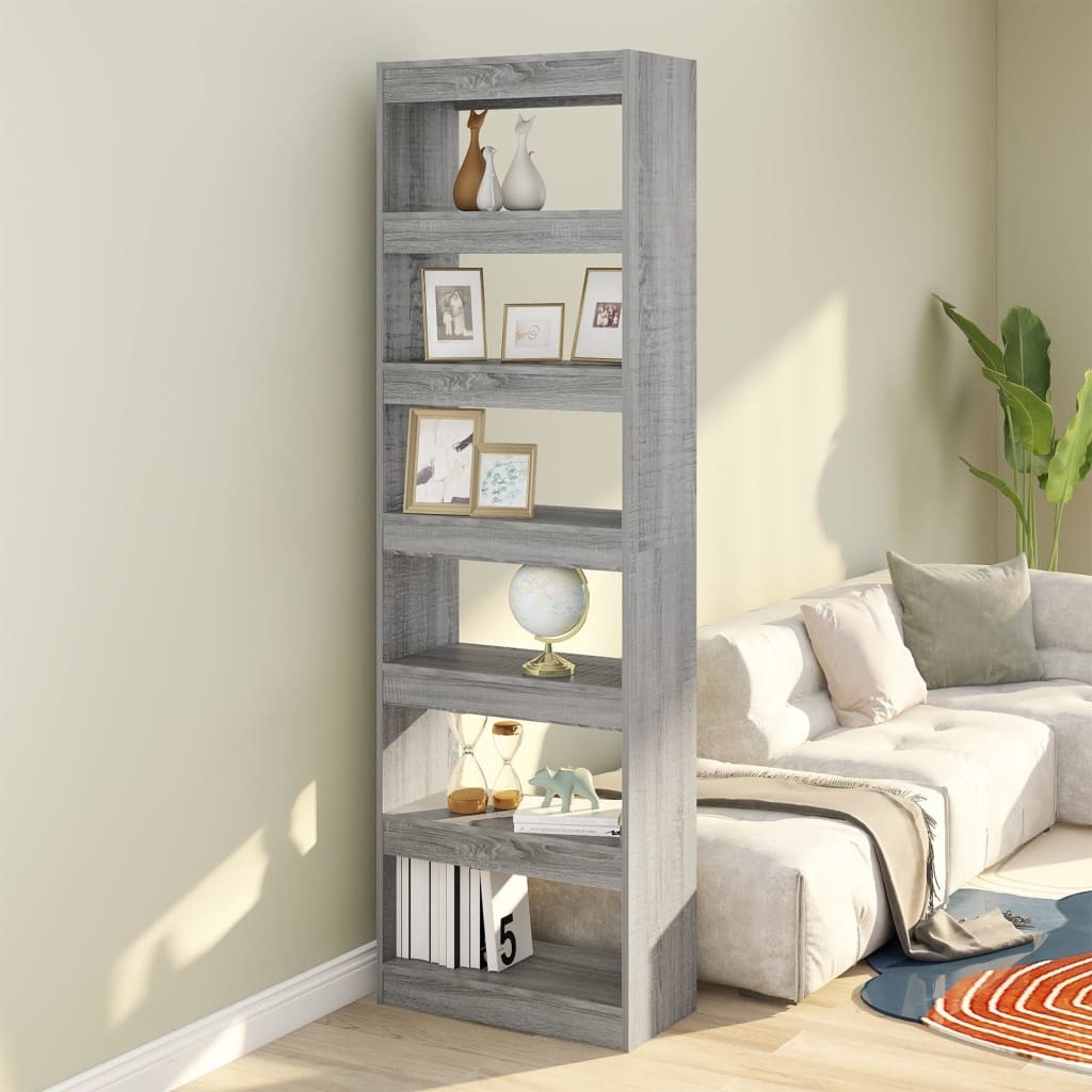 vidaXL Boekenkast/kamerscherm 60x30x198 cm grijs sonoma eikenkleurig