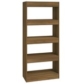 vidaXL Boekenkast/kamerscherm 60x30x135 cm bewerkt hout bruineiken