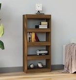 vidaXL Boekenkast/kamerscherm 60x30x135 cm bewerkt hout bruineiken