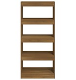 vidaXL Boekenkast/kamerscherm 60x30x135 cm bewerkt hout bruineiken