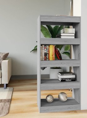 vidaXL Boekenkast/kamerscherm 60x30x135 cm bewerkt hout grijs sonoma