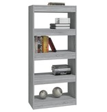 vidaXL Boekenkast/kamerscherm 60x30x135 cm bewerkt hout grijs sonoma