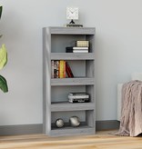 vidaXL Boekenkast/kamerscherm 60x30x135 cm bewerkt hout grijs sonoma