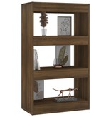 vidaXL Boekenkast/kamerscherm 60x30x103 cm spaanplaat bruineikenkleur