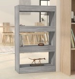 vidaXL Boekenkast/kamerscherm 60x30x103 cm spaanplaat grijs sonoma