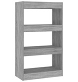 vidaXL Boekenkast/kamerscherm 60x30x103 cm spaanplaat grijs sonoma