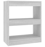 vidaXL Boekenkast/kamerscherm 60x30x72 cm grijs sonoma eikenkleurig