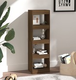 vidaXL Boekenkast/kamerscherm 40x30x135 cm bruineikenkleurig