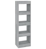 vidaXL Boekenkast/kamerscherm 40x30x135 cm grijs sonoma eikenkleurig