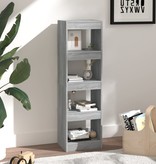 vidaXL Boekenkast/kamerscherm 40x30x135 cm grijs sonoma eikenkleurig