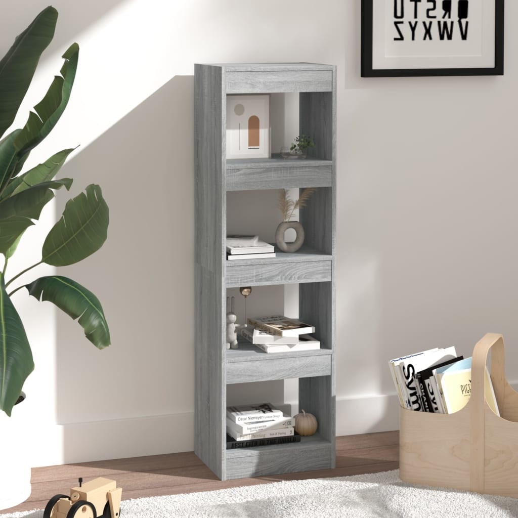 vidaXL Boekenkast/kamerscherm 40x30x135 cm grijs sonoma eikenkleurig