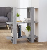 vidaXL Boekenkast/kamerscherm 80x30x87 cm grijs sonoma eikenkleurig